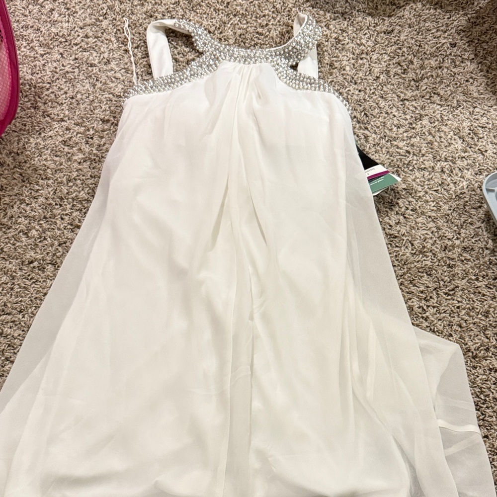 Scarlett White Jacket with Red Accents